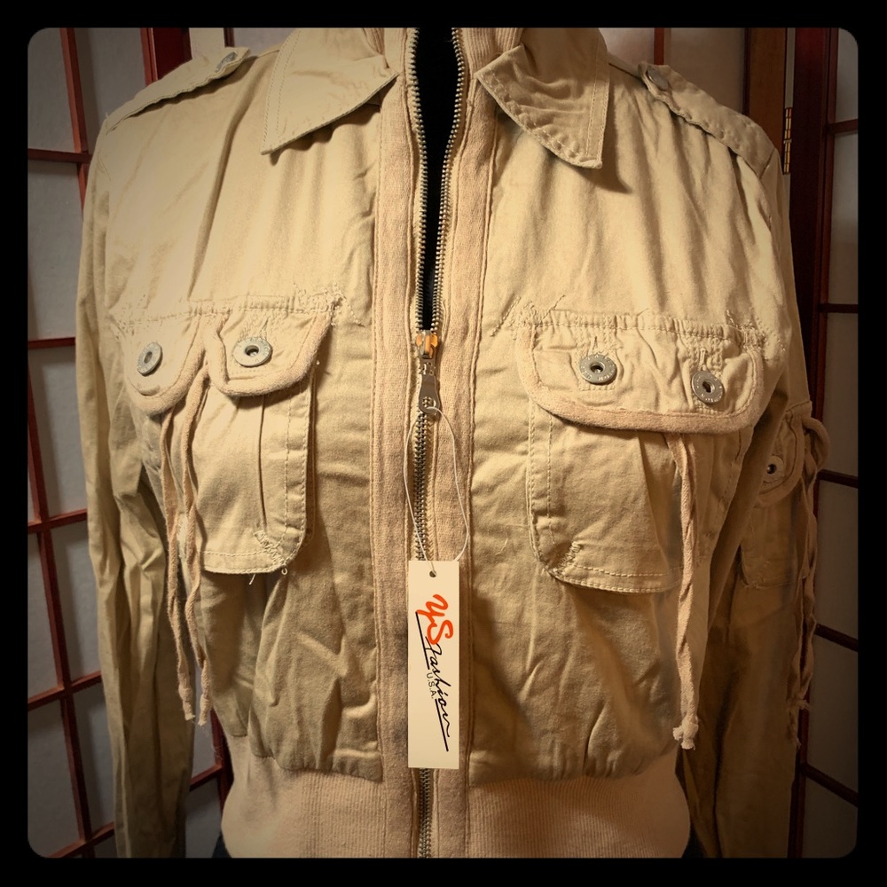Tan Bomber Jacket - M, L